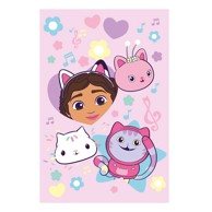 JERRY FABRICS Ružičasta deka za bebe od flisa 100x150 cm Gabby´s Dollhouse "Music"